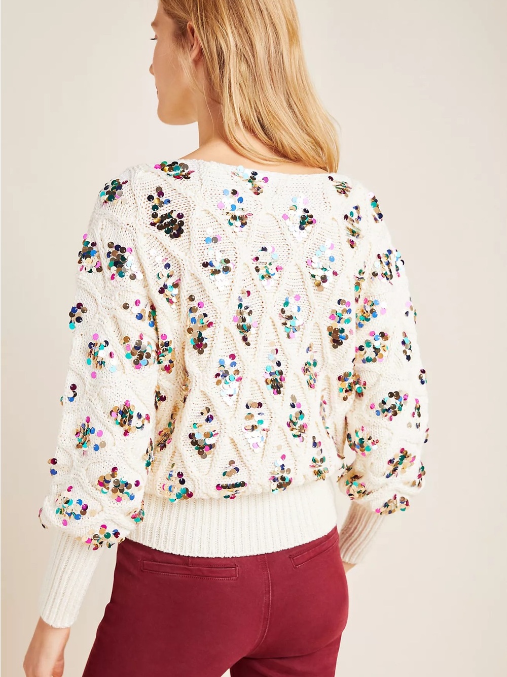 Anthropologie Lara Sequined Sweater - Picture 4 of 7